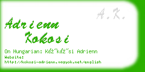 adrienn kokosi business card